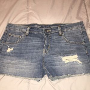 Denim cutoff shorts